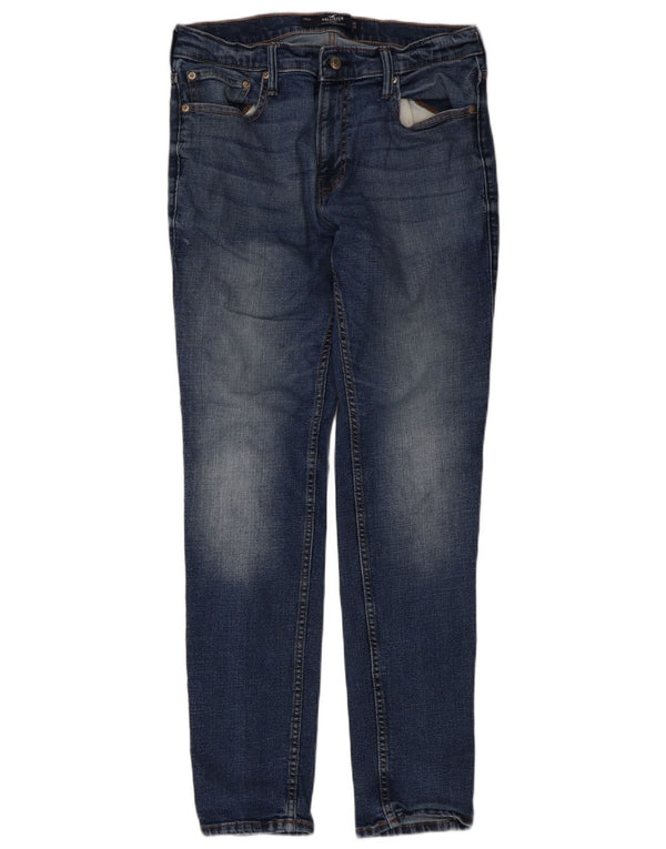Мужские джинсы скинни Hollister W34 L32, синий хлопок