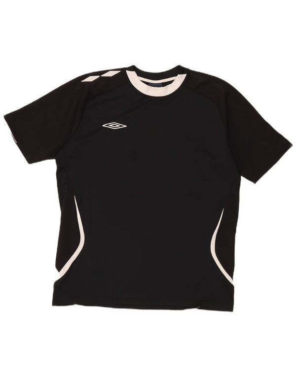 Umbro Herre Grafisk T-Shirt Top XL Sort Colourblock Polyester