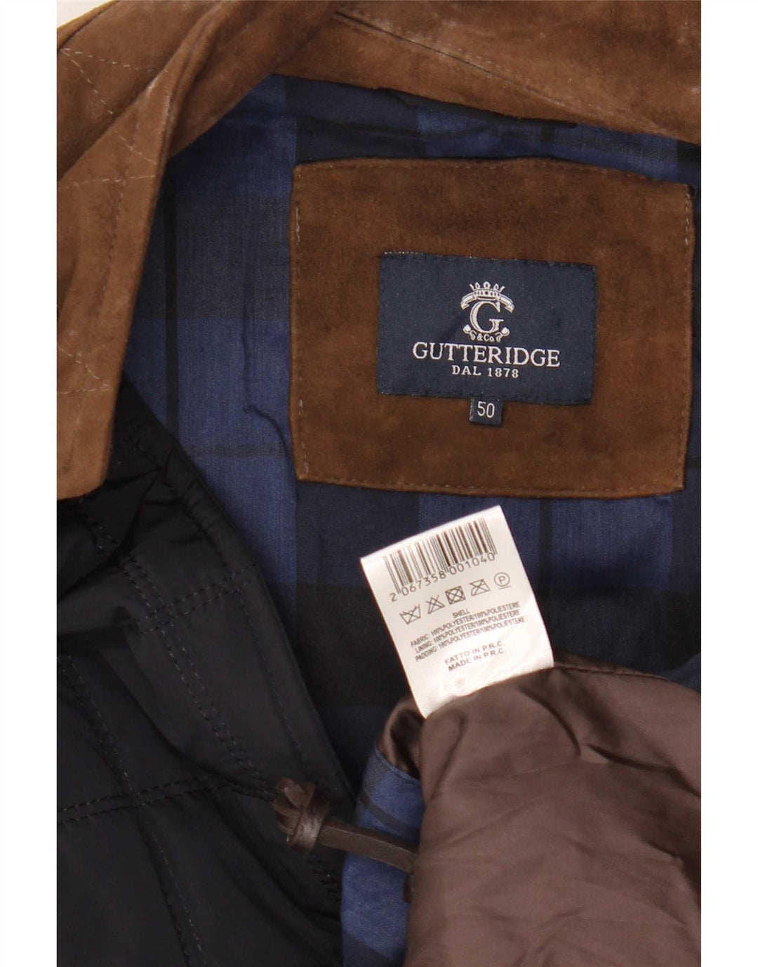 Gutteridge Giacca utility da uomo IT 50 Large Blu Navy Colourblock Poliestere