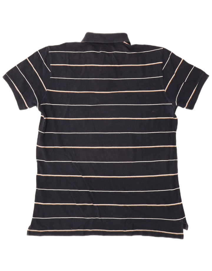 Massimo Dutti Polo Homme Large Bleu Marine Rayé