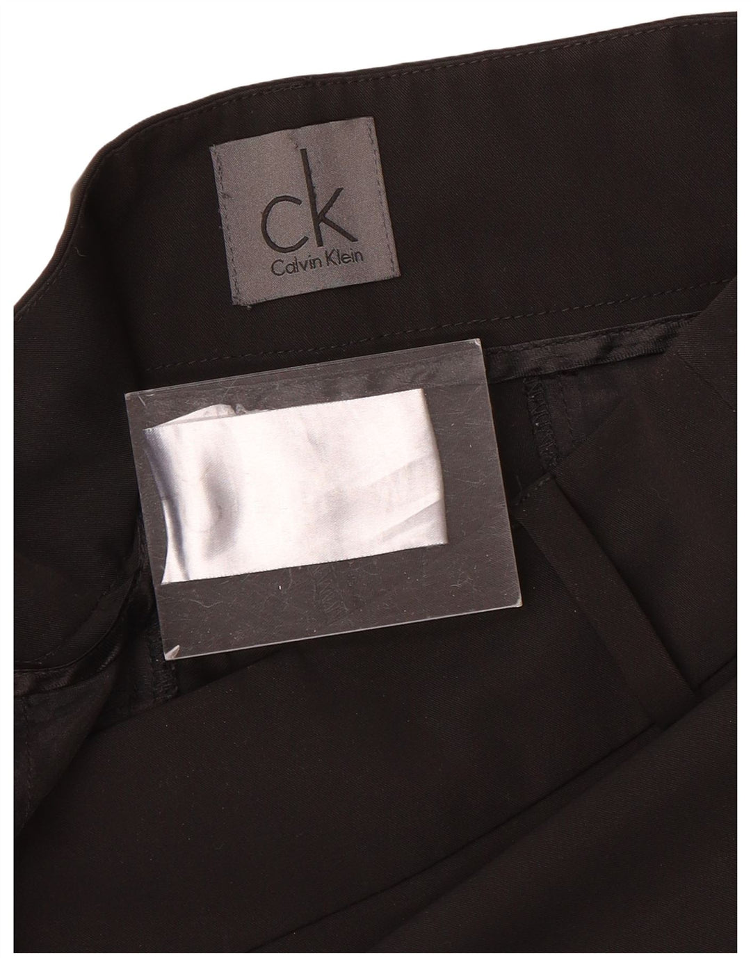Pantaloni casual slim da donna Calvin Klein W32 L32 poliestere nero