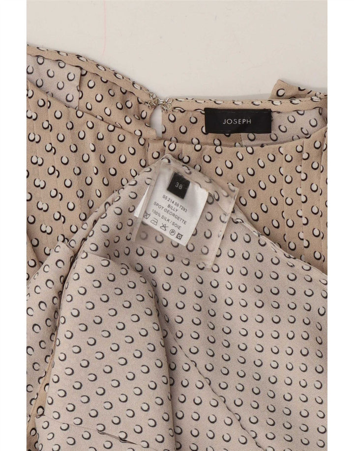 Joseph Damen A-Linien-Kleid EU 38 Mittelbeige gefleckte Seide