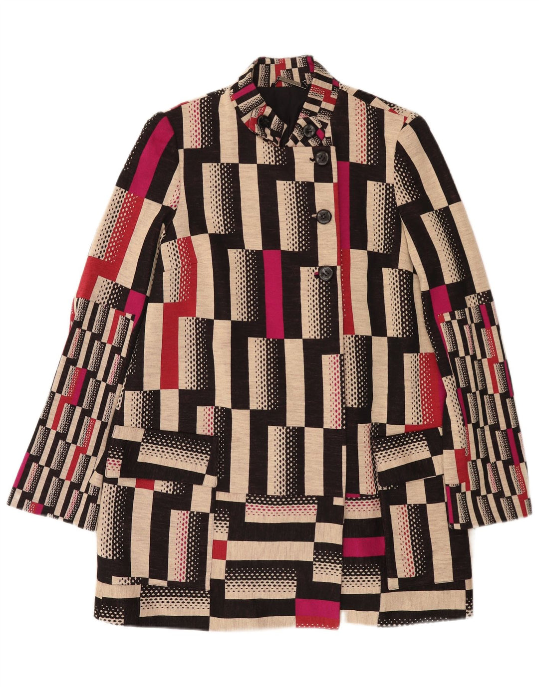 Soprabito da donna DIANE FURSTENBERG US 12 Grande lana geometrica multicolore