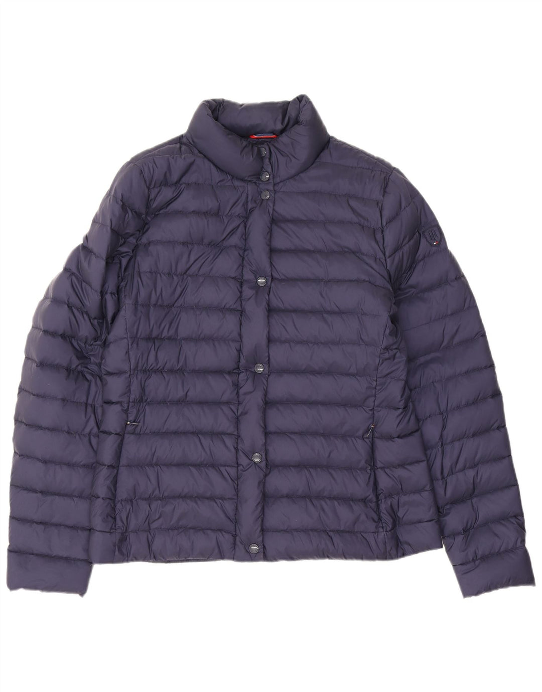 Tommy Hilfiger Dame Polstret Jakke UK 16 Large Navy Blue Nylon