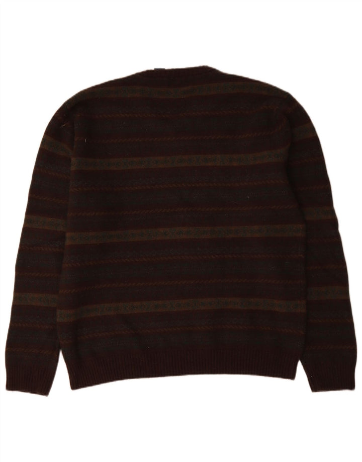 Chaps Maglione da uomo con scollo a V Maglione grande lana d'agnello Fair Isle multicolore