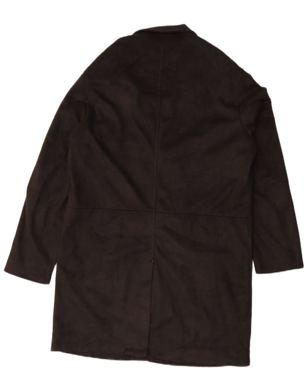 Zara Abrigo holgado para hombre UK 38 Mediano Poliéster negro