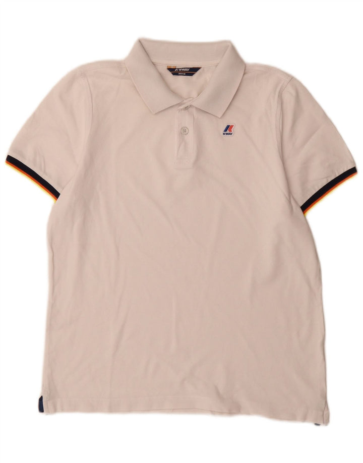 Polo K-Way da uomo di colore bianco medio