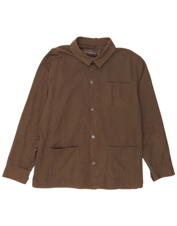 Camicia overshirt da uomo French Connection 2XL cotone kaki