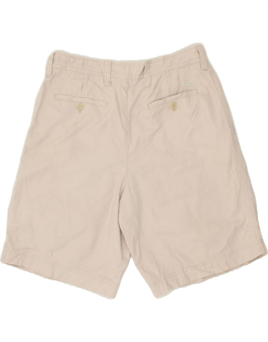 IZOD Mens Salt Water Pegged Chino Shorts W34 Large Beige Cotton Vintage Izod and Second-Hand Izod from Messina Hembry 