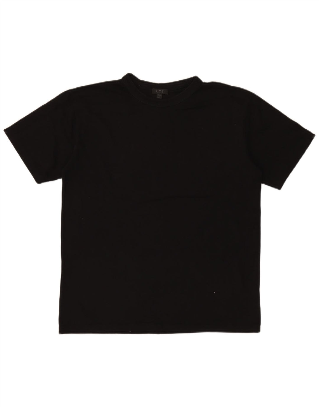 Cos Mens T-Shirt Top Small Black Cotton