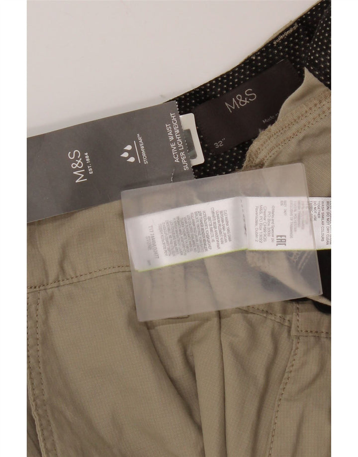 Męskie spodenki cargo Marks & Spencer W32, średnio beżowe, bawełniane