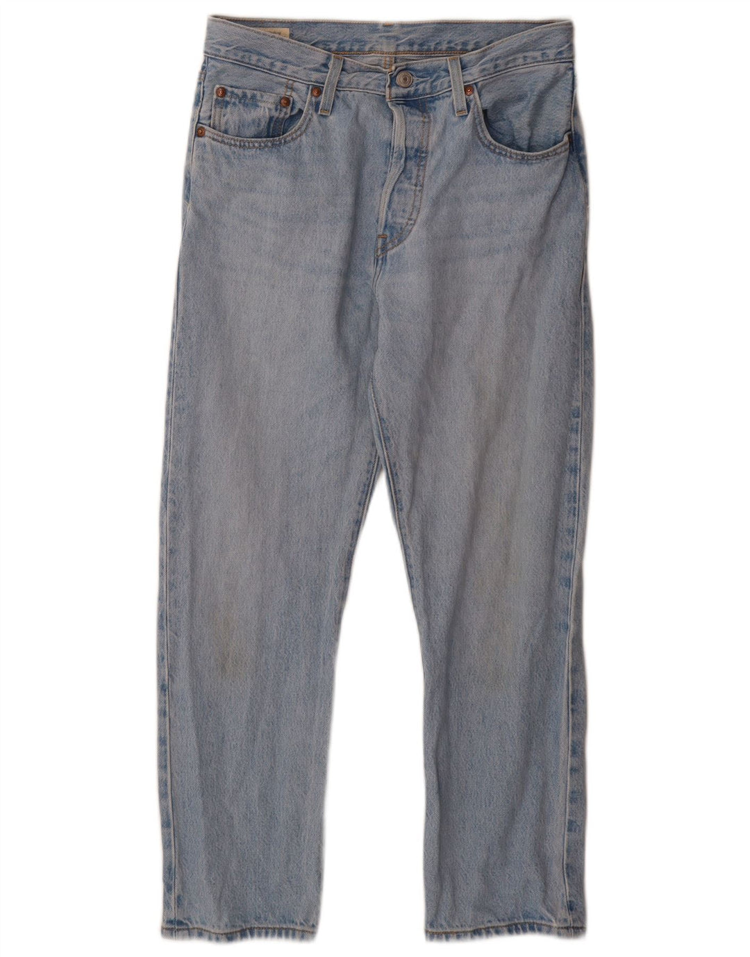LEVI'S Mens 501 Straight Jeans W28 L26 Blue Cotton