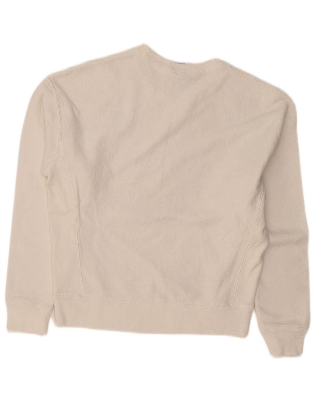 Champion Womens Sweatshirt Jumper UK 14 Medium White Cotton
