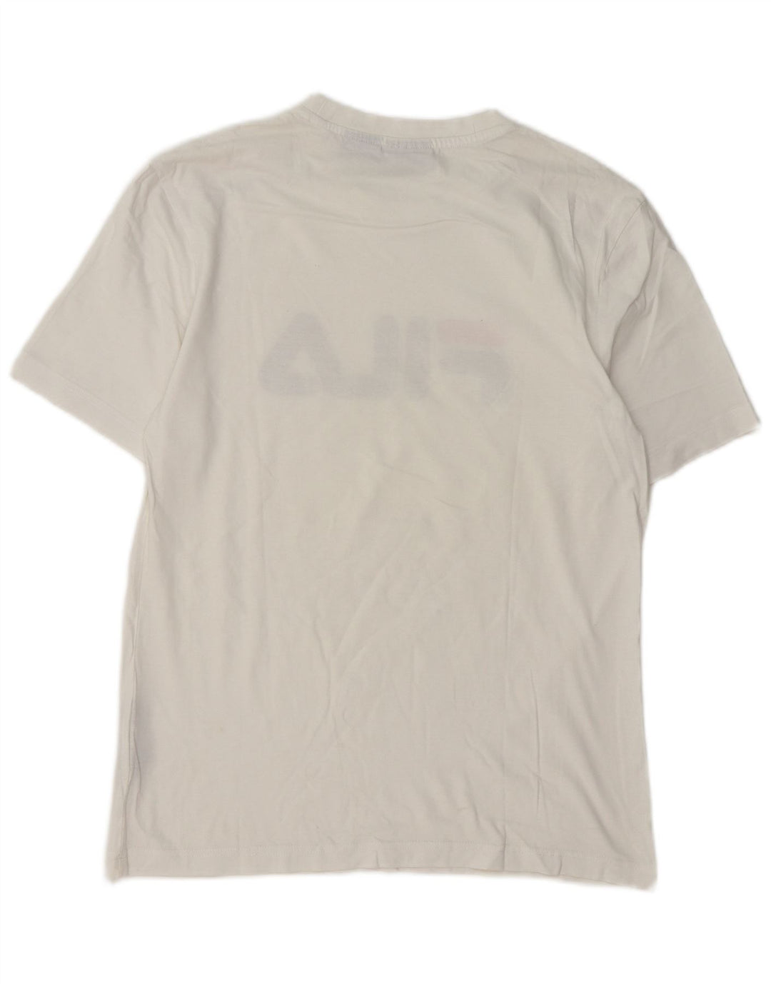 Fila Mens Graphic T-Shirt Top Small White Cotton