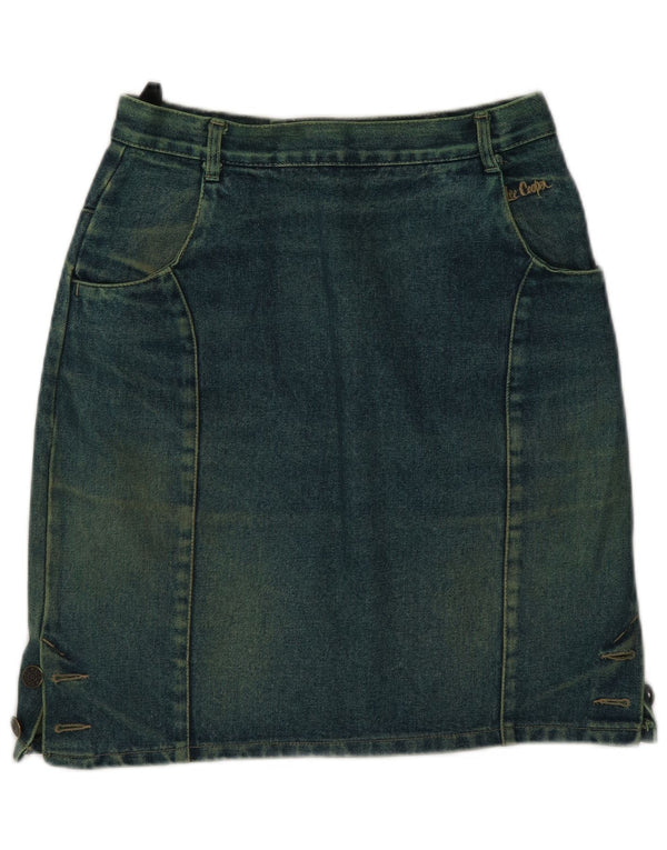 Lee Cooper Womens Denim Skirt IT 42 Medium W26  Green Cotton