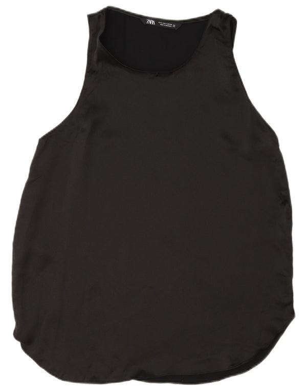 Ärmelloses Blusenoberteil für Damen von Zara, Gr. 40, Größe S, Schwarz