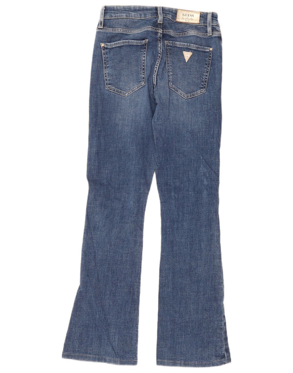 Guess Womens High Rise Bootcut Jeans W28 L28 Blue Cotton