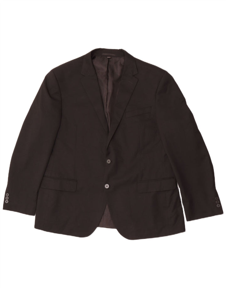 Marks & Spencer Ανδρικό σακάκι Blazer 2 κουμπιών UK 46 XL Μαύρο πολυεστέρα