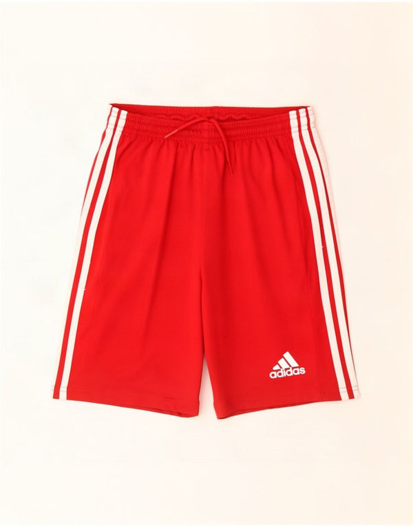 Pantaloncini sportivi Adidas Aeroready da ragazzo 13-14 anni in poliestere rosso