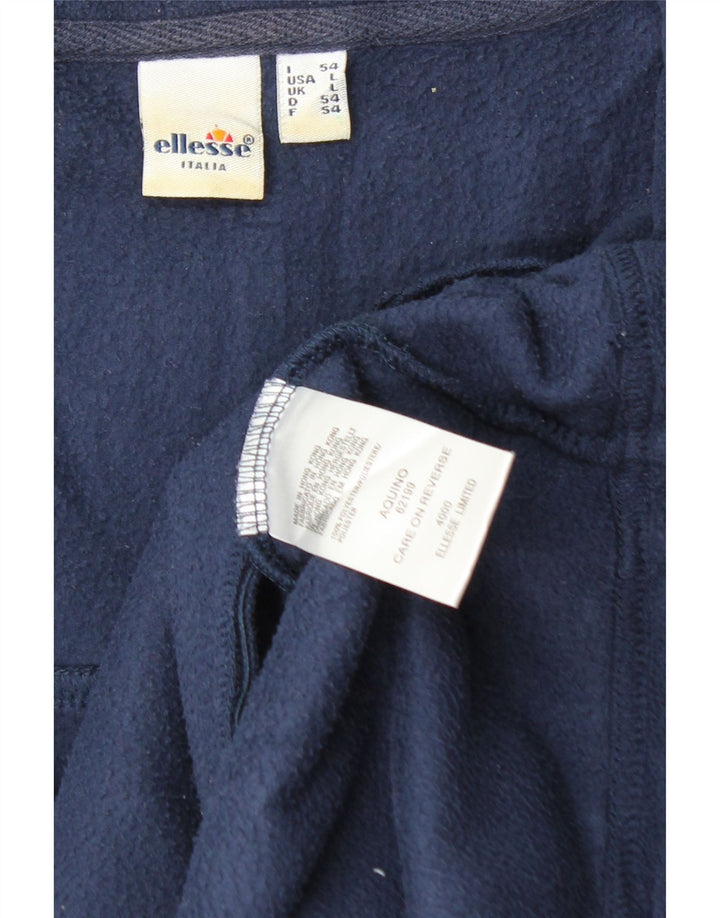 Ellesse Herre Fleecejakke UK 40 Large Navy Blue Polyester