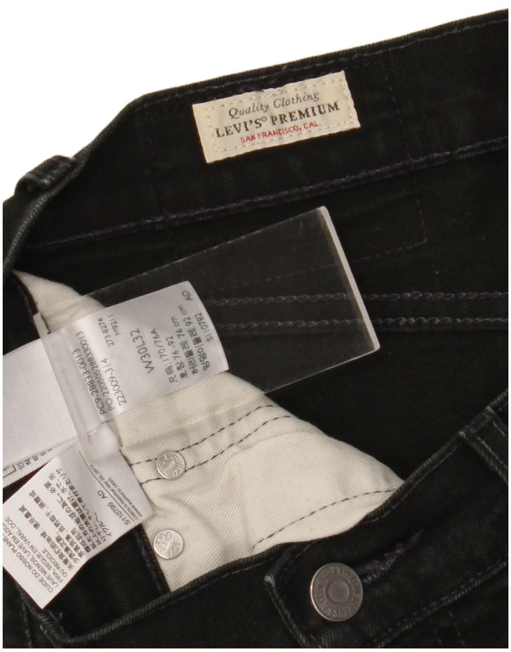 Męskie jeansy slim fit Levi's W30 L29 Czarna bawełna