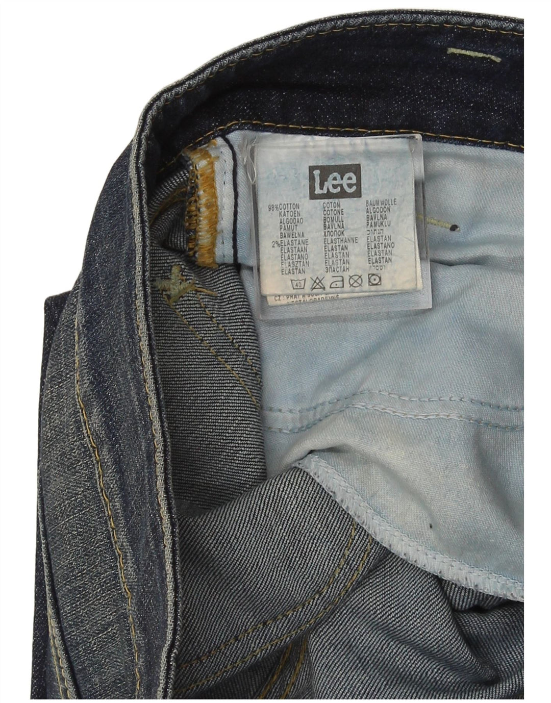 Lee Womens Leola Bootcut Jeans W28 L32 Navy Blue Cotton