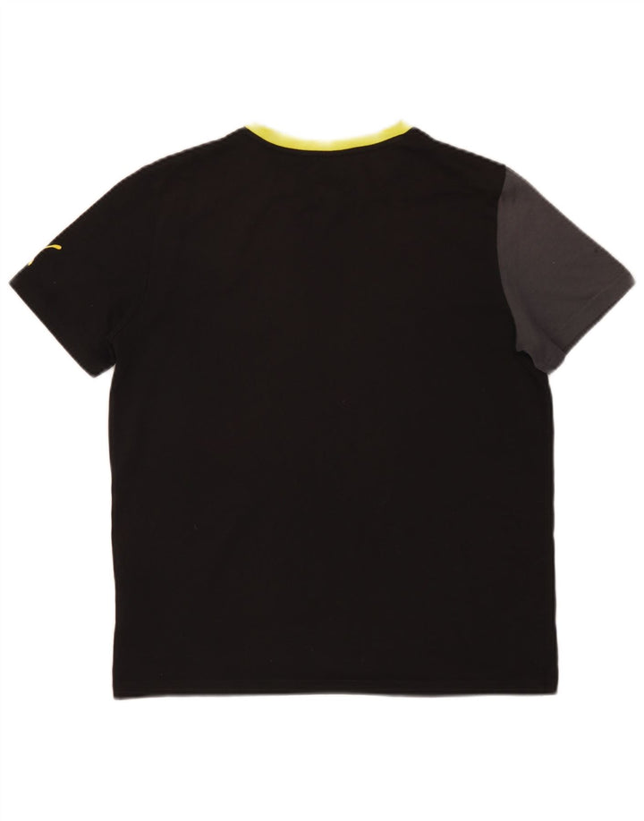 Puma Boys Graphic T-Shirt Top 15-16 Years Black Colourblock Polyester