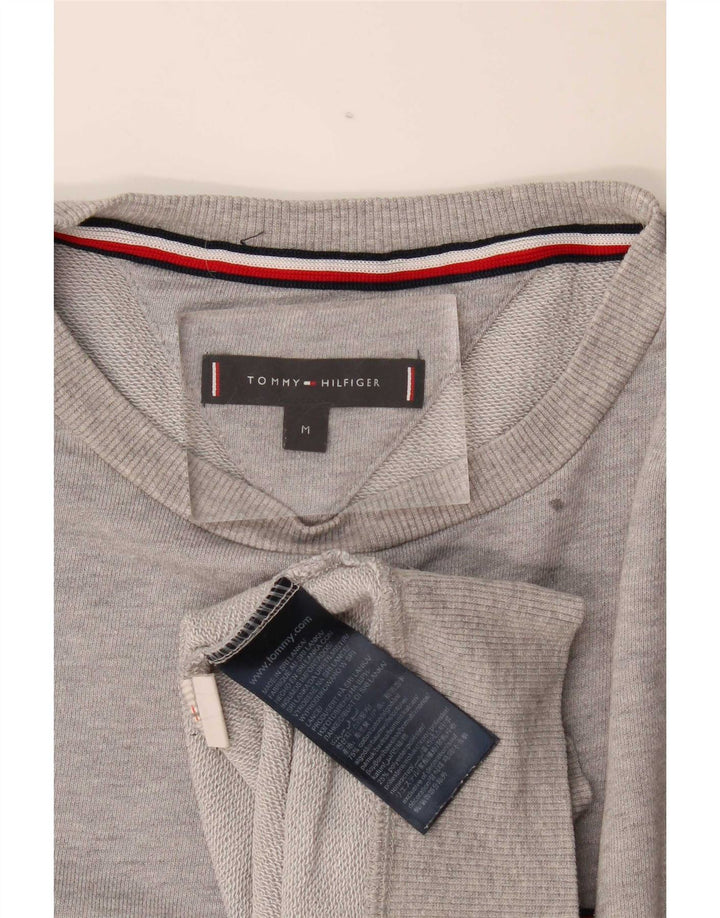 Tommy Hilfiger Herre Grafisk Sweatshirt Jumper Medium Grå Colourblock