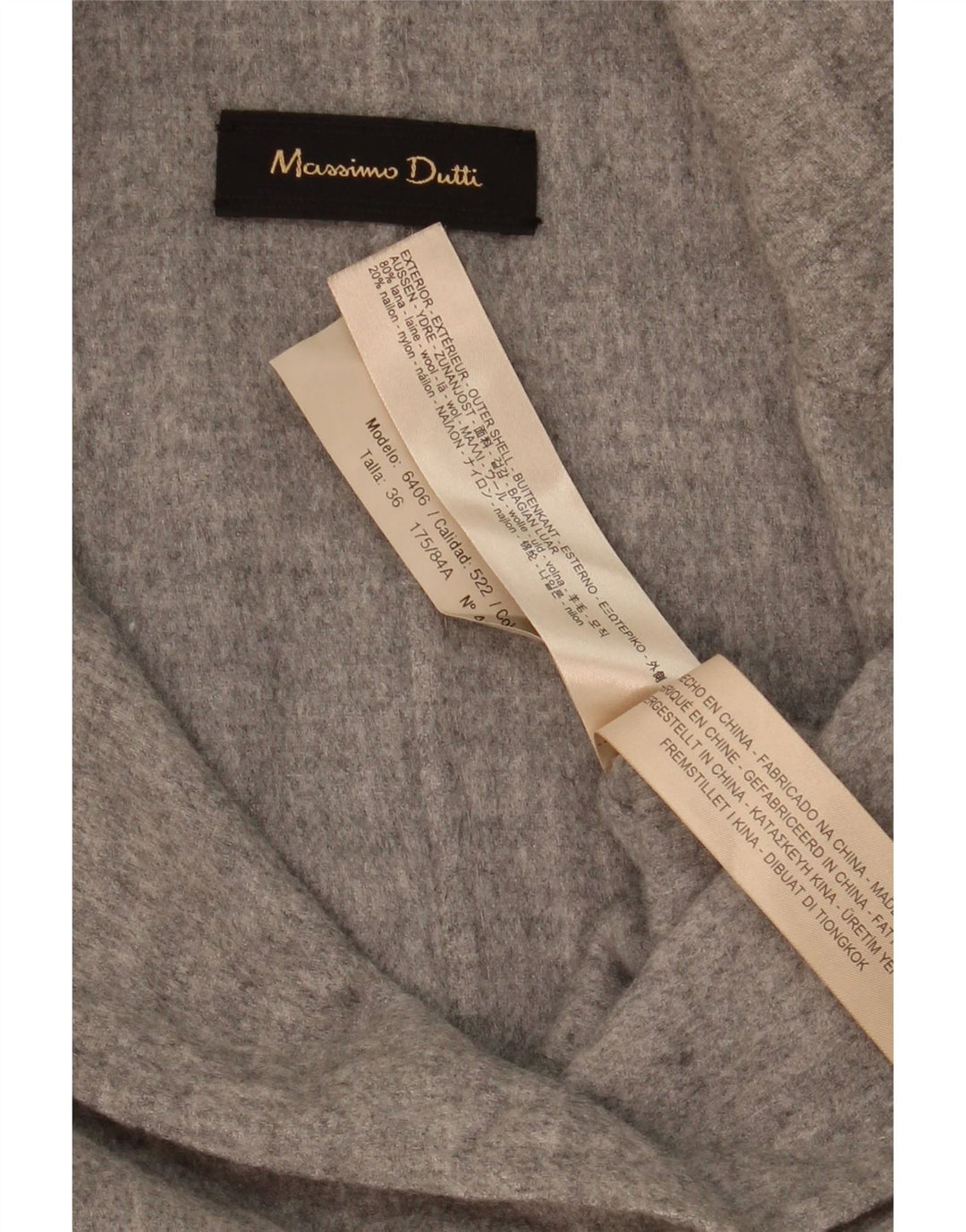 Massimo Dutti Dame Dobbeltradet Oversized Blazer Jakke EU 36 XS Grå