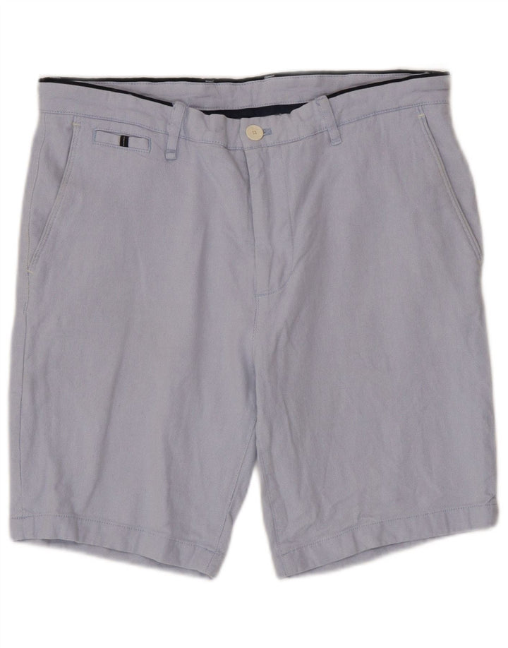 Zara Mens Chino Shorts EU 44 Large W34  Blue Cotton