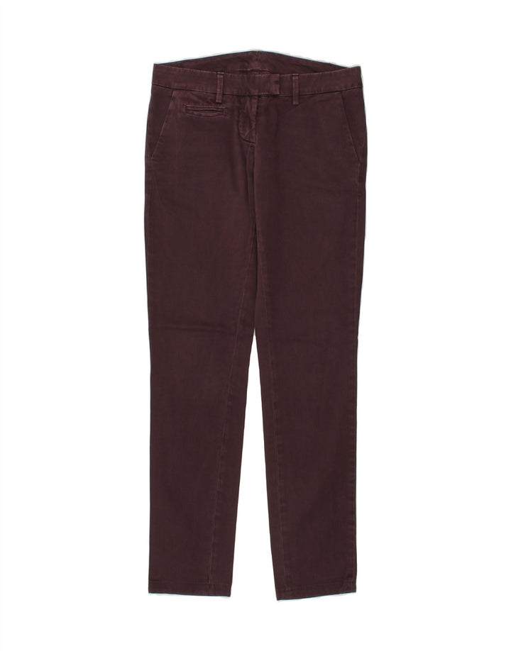 DONDUP Womens Slim Chino Trousers W28 L31  Purple Cotton Vintage Dondup and Second-Hand Dondup from Messina Hembry 