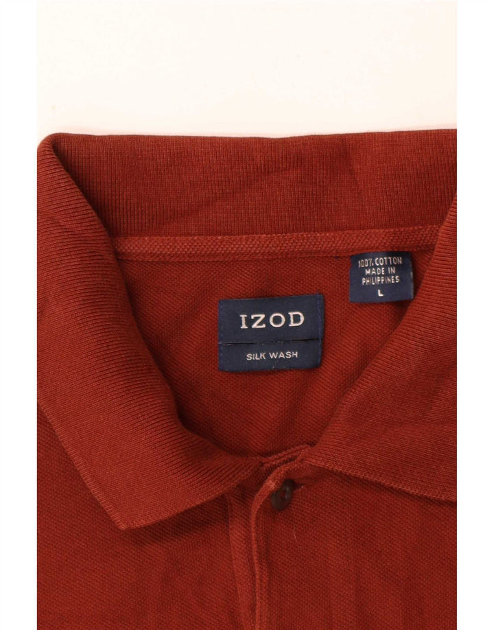 Polo da uomo Izod grande in cotone marrone