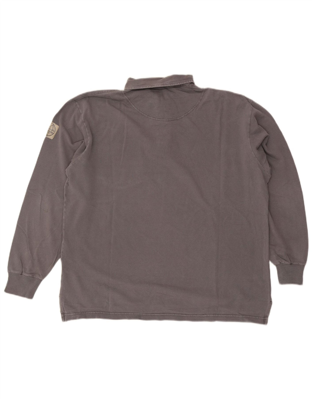 Murphy & Nye Mens Sailmakers Long Sleeve Loose Fit Polo Shirt Medium Grey