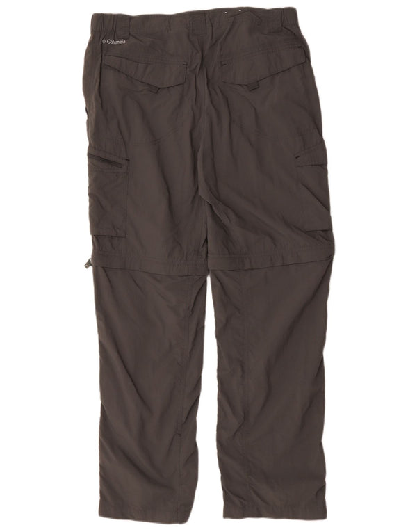 Columbia Mens Omni-Shade Hiking Cargo Trousers W34 L30 Grey Nylon