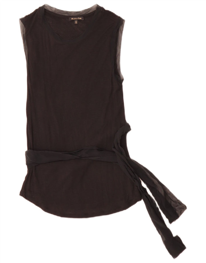 Bluză fără mâneci Massimo Dutti pentru femei UK 10 Small Black
