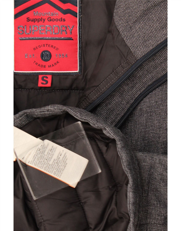 Superdry Herren Wattierte Jacke UK 36 Small Marineblau Polyester