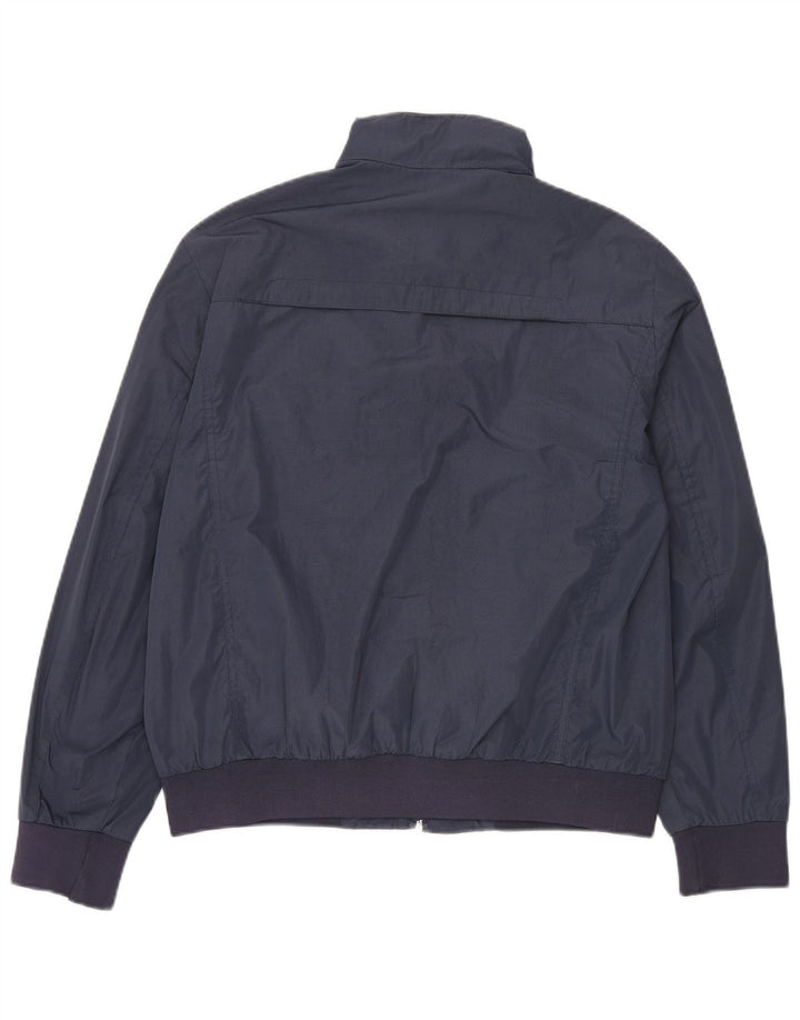 Wampum Mens Bomber Jacket UK 40 Large Navy Blue Polyester