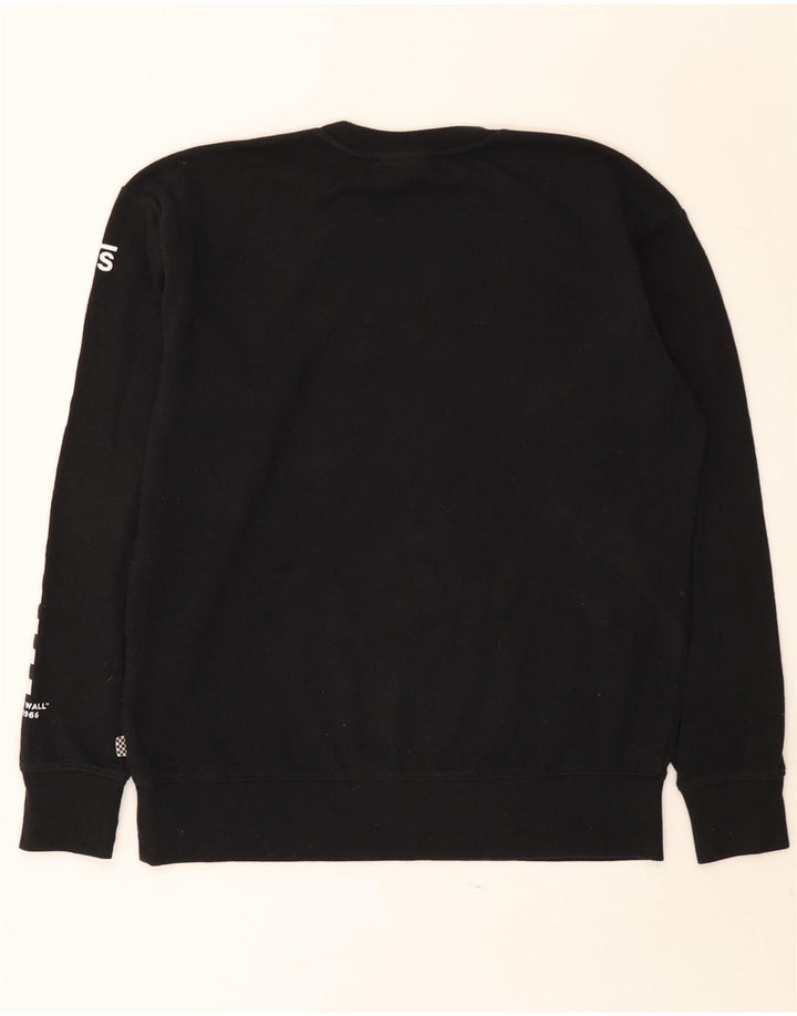 Vans Mens Graphic Sweatshirt Jumper XS Black Geometric Cotton