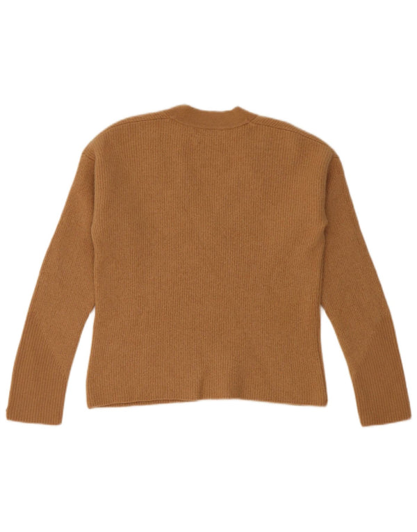 Tommy Hilfiger Suéter corto con cuello en V para mujer UK 6 XS Lana beige