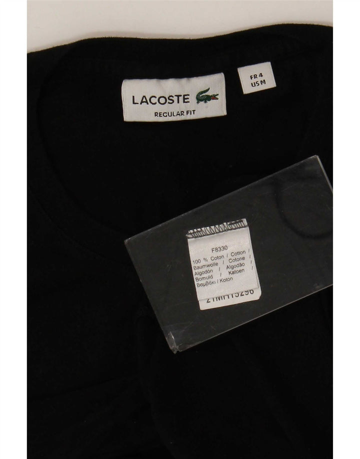 T-shirt da uomo vestibilità regolare Lacoste taglia 4 media cotone nero