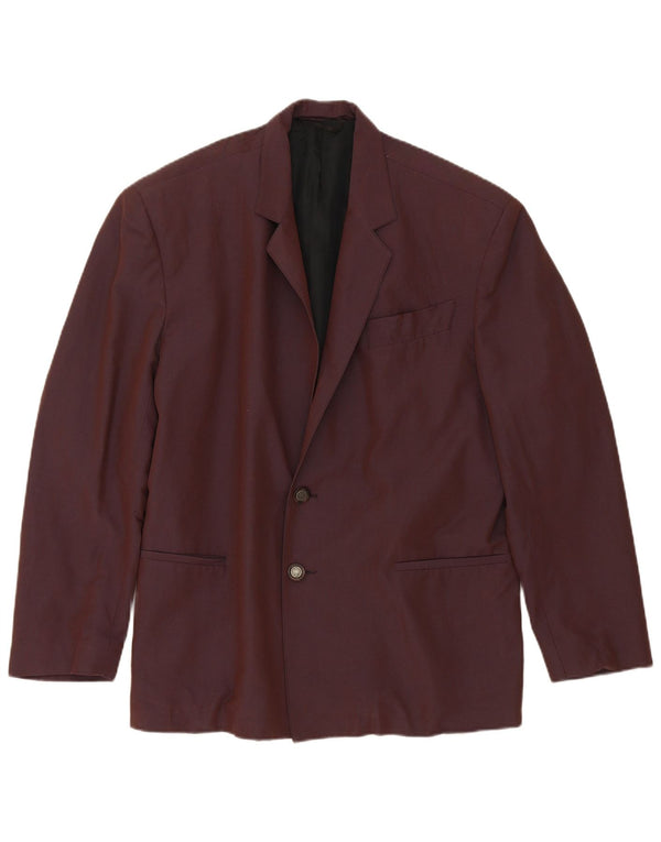 Jaqueta Blazer Masculina Vintage com 2 Botões IT 48 Médio Borgonha