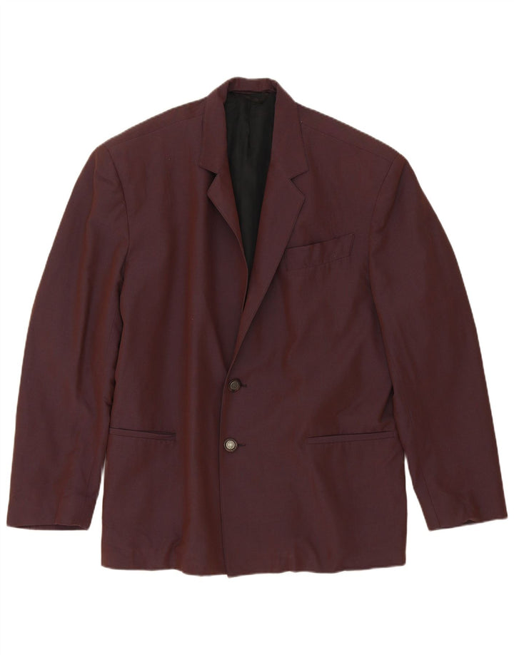 Jaqueta Blazer Masculina Vintage com 2 Botões IT 48 Médio Borgonha