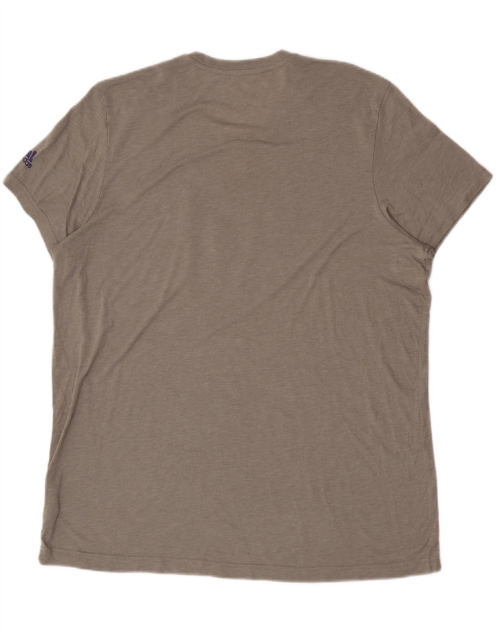Adidas Mens Washington Huskies Graphic T-Shirt Top 2XL Grey Polyester