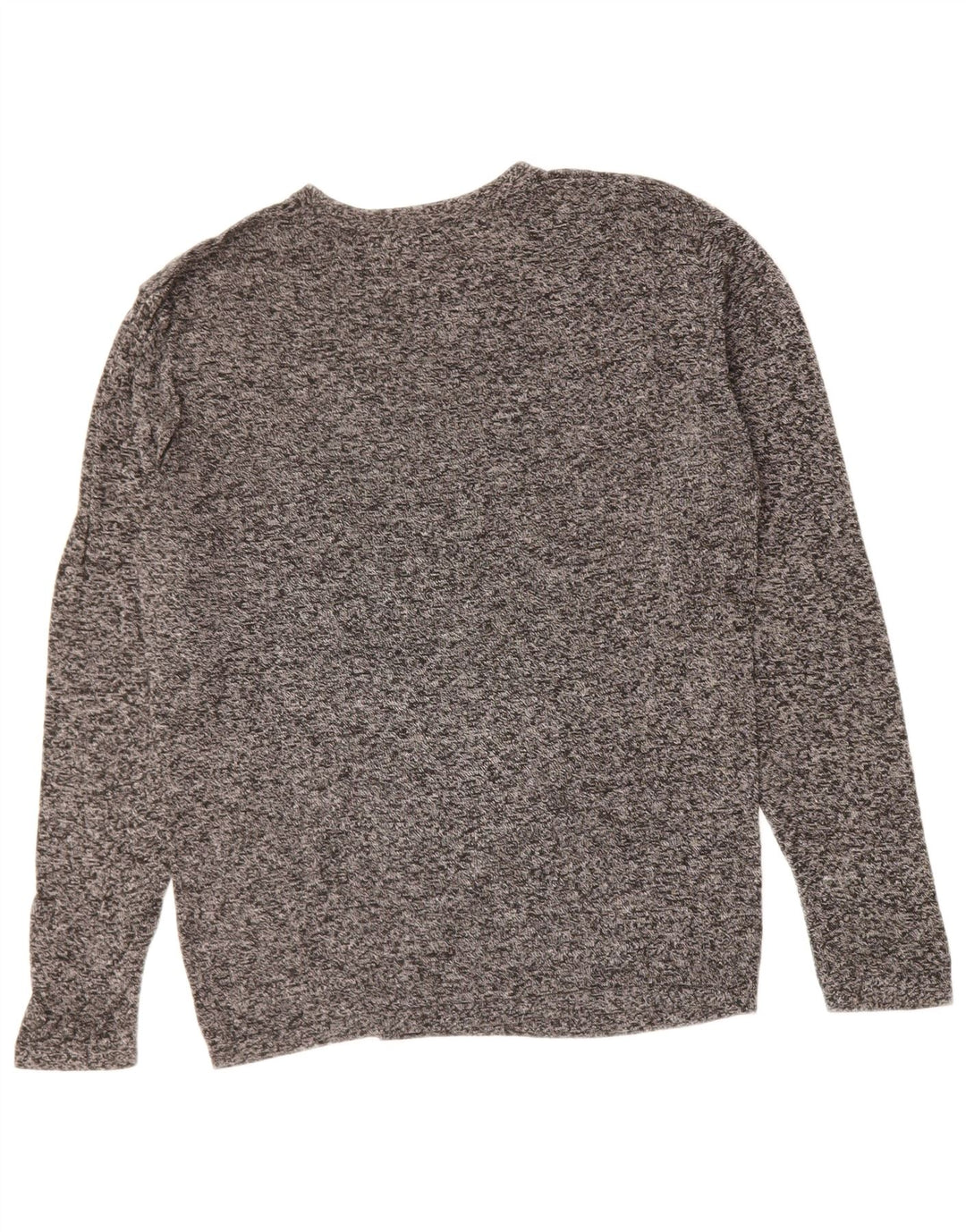 ZARA Mens Boat Neck Jumper Sweater Small Grey Flecked