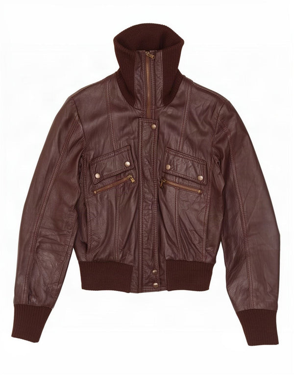 Together Mens Leather Jacket IT 44 Medium Brown