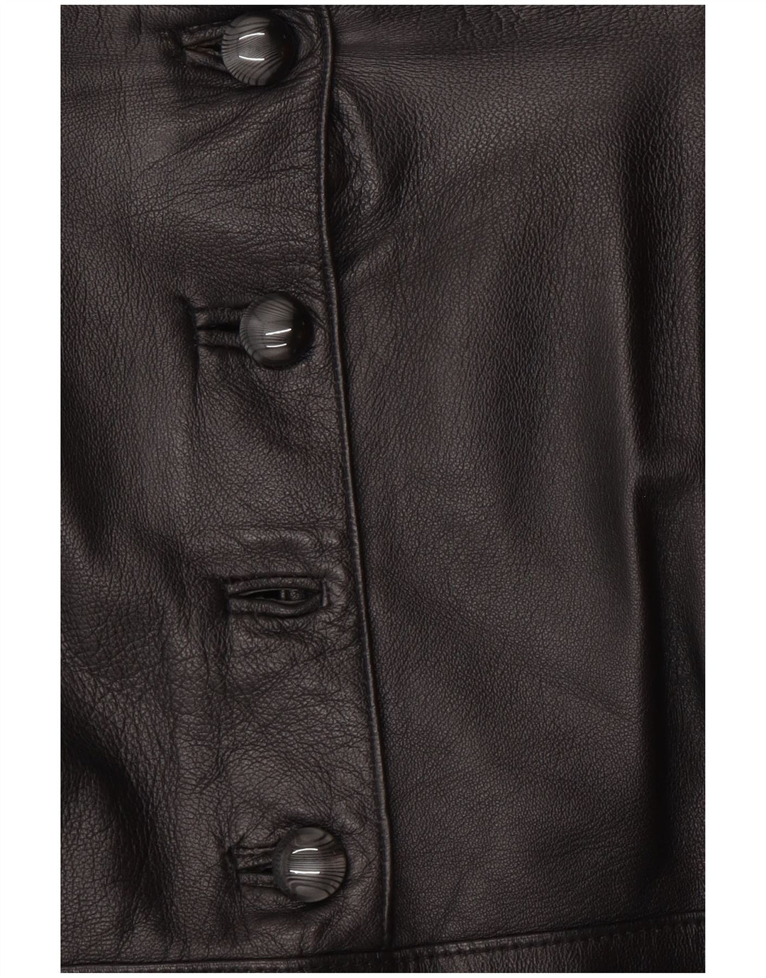 Bizzarro Womens Leather Skirt IT 46 Large W32 Black