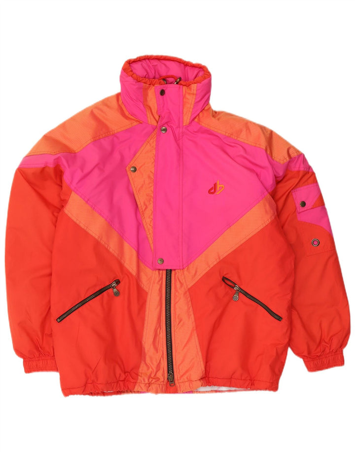 Vintage Mens Hooded Ski Jacket IT 46 Small Multicoloured Colourblock