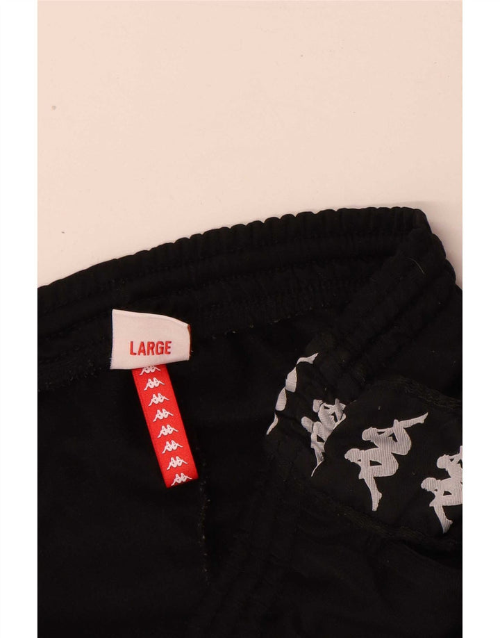 Pantaloni da tuta con grafica Kappa da uomo, grandi, neri