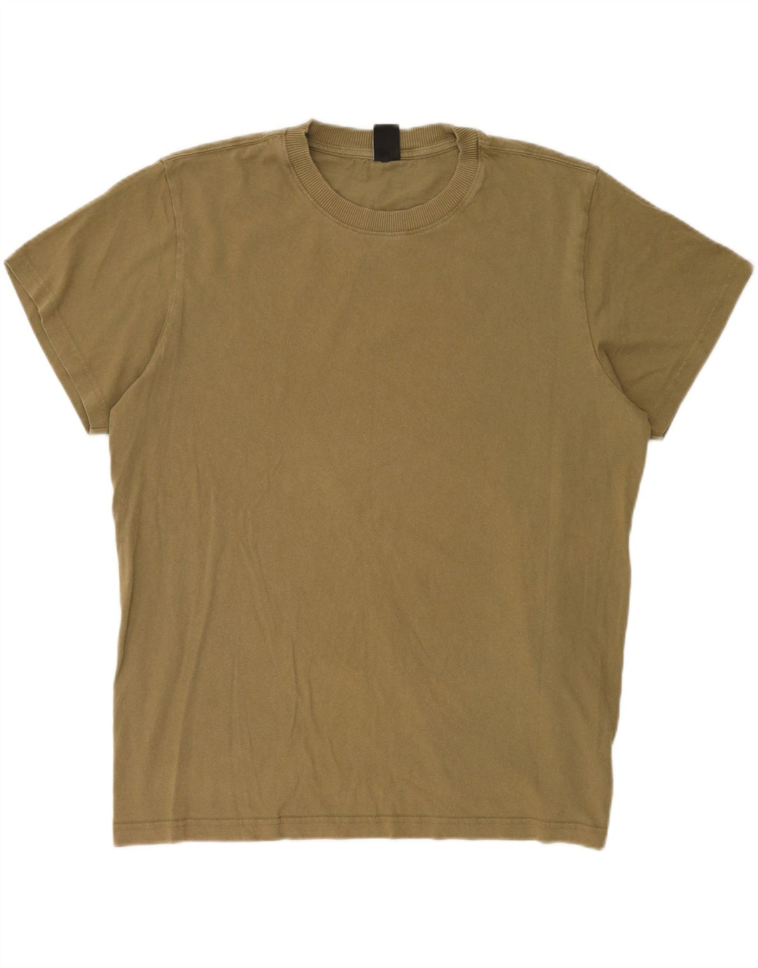 G-Star Mens T-Shirt Top Large Khaki Cotton