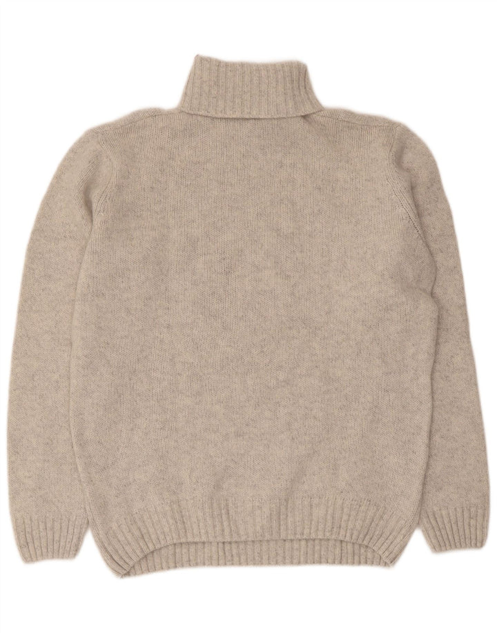 Marlboro Classics Womens Roll Neck Jumper Sweater UK 20 2XL Grey Wool